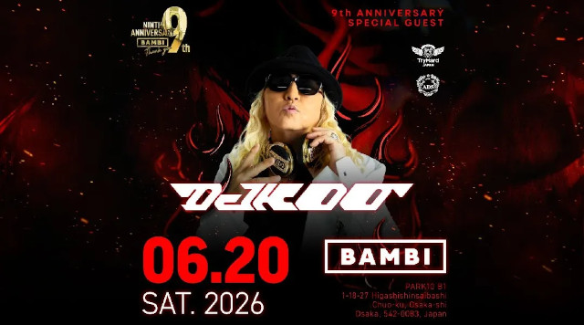 2026/06/19(金) BAMBI 大阪 クラブ激戦区の心斎橋のど真ん中！ 「平日